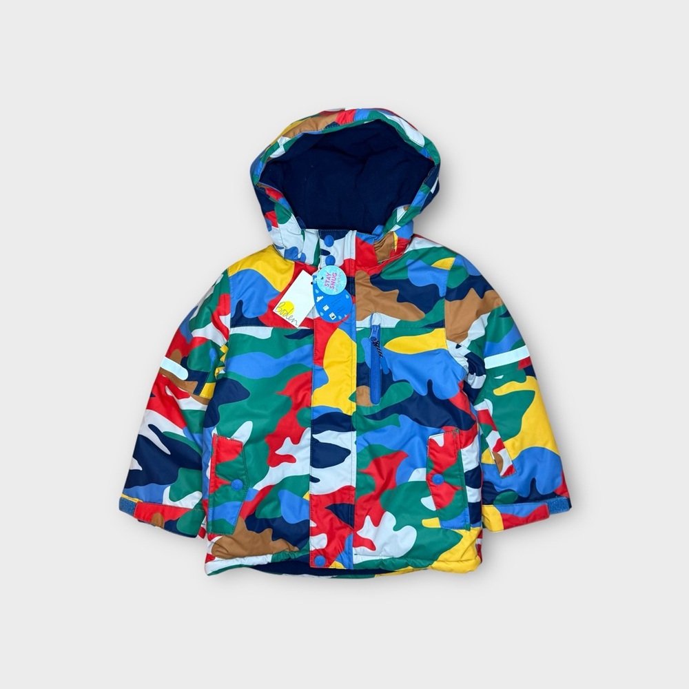 Mini Boden Colorful Camo Snow Ski Jacket & Blue Bib - Picture 2 of 10